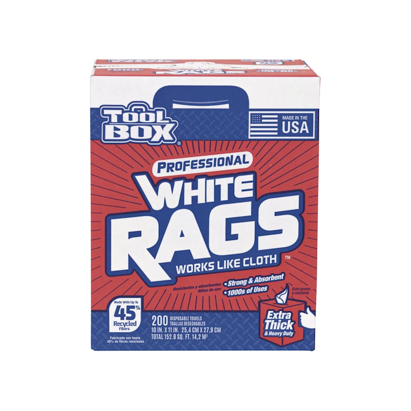 White Shop Rags Box by TOOLBOX at Fleet Farm