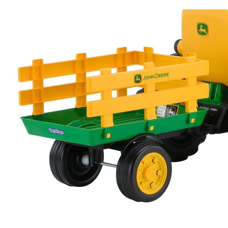 Peg perego john deere power pull 12v tractor and trailer hot sale