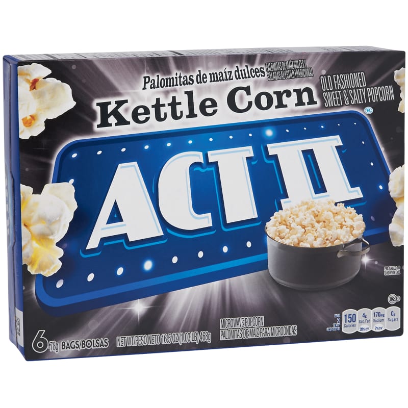 2.75 oz Kettle Corn Microwave Popcorn 6 Pk by Act II at Fleet Farm