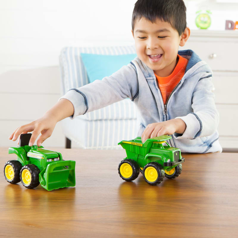 John Deere Sandbox Vehicles w Loader Dump Truck 2 Pk by John