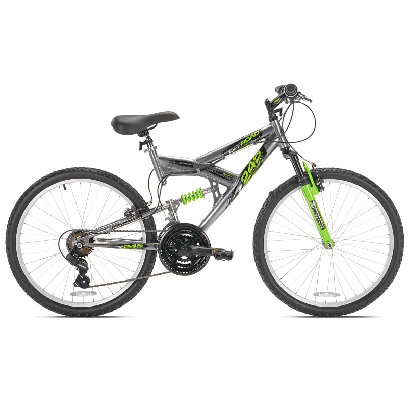 ファミチキ flk042119 24 in Silver & Green Z245 Mountain Bike by Northwoods at