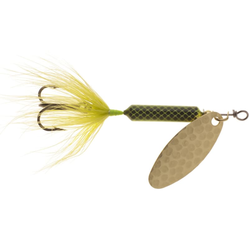 Rooster Tail - Hammered Brass Chartreuse by Worden's at Fleet Farm