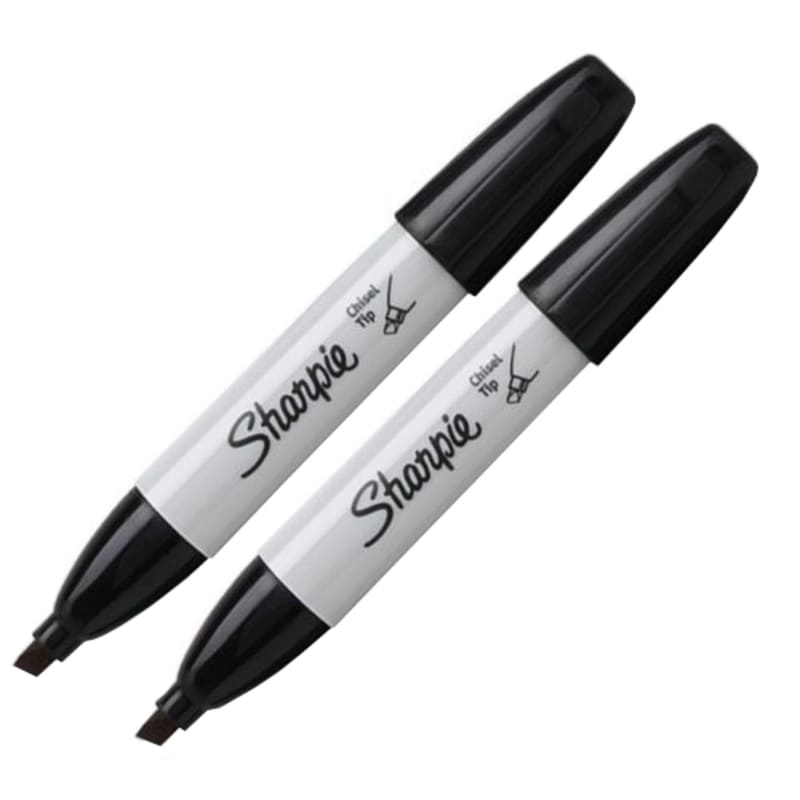 Black Chisel Tip Permanent Markers -2 Pk by Sharpie at Fleet Farm