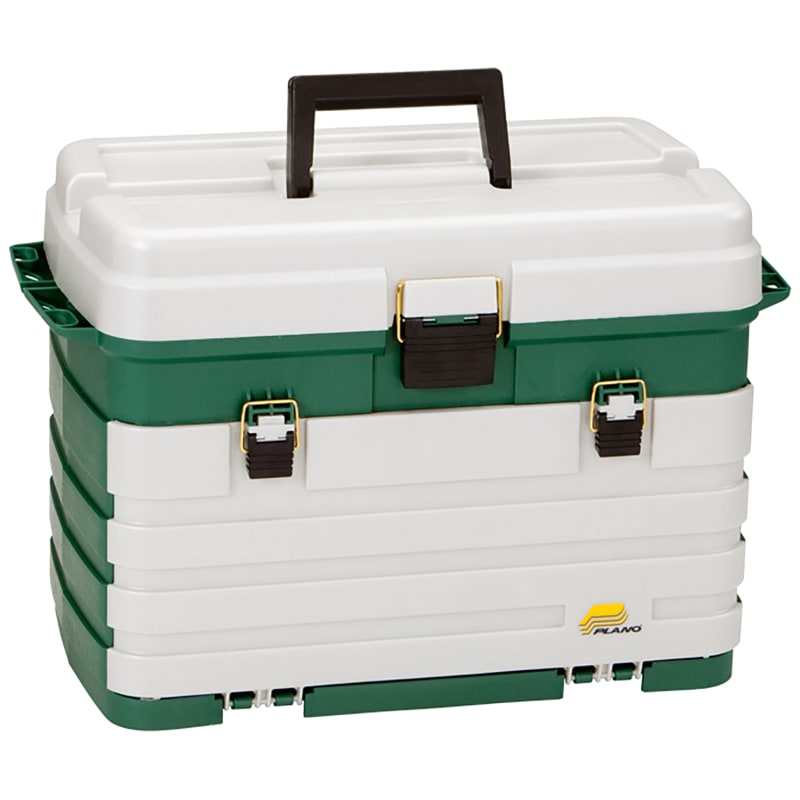 4-Drawer Green Metallic/Silver Tackle Box by Plano at Fleet Farm