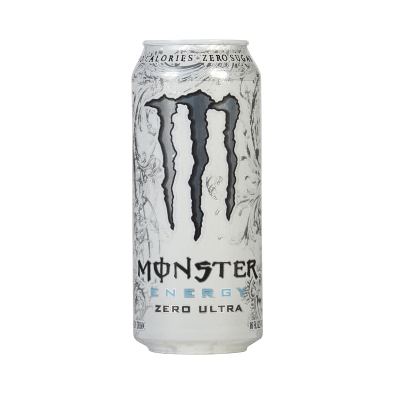 Monster Energy Zero Ultra Energy Drink Without Sugar - No Alcohol, 473 ml /  16 oz fl (pack