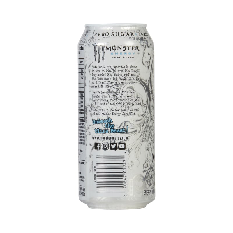 Monster Energy Monster Zero Ultra 16 oz Zero-Sugar Energy ...