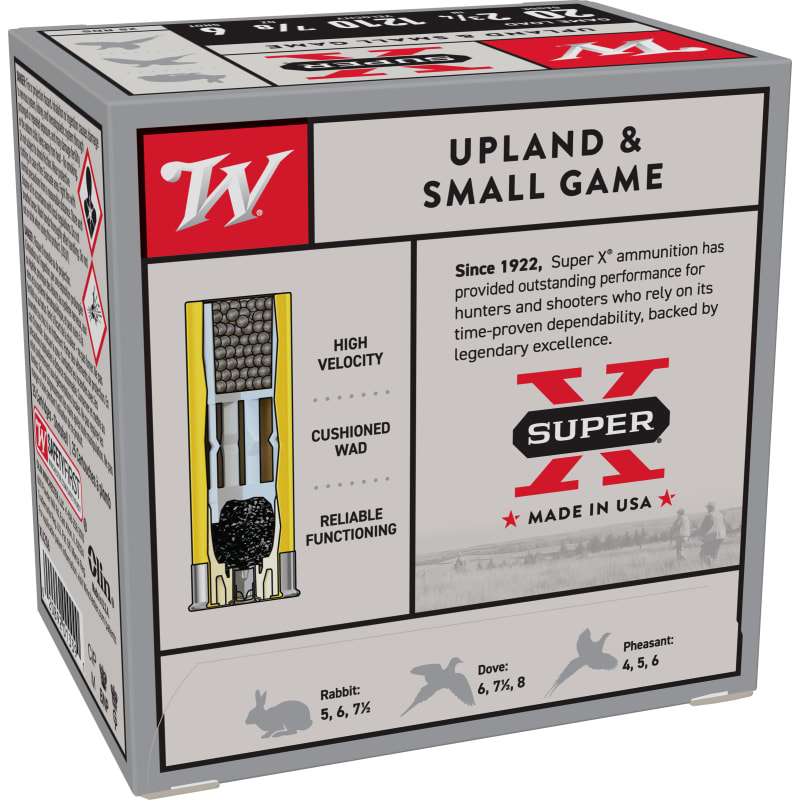 20 Gauge Super-X Upland & Small Game 2-3/4'' 6 Shot Shotshells