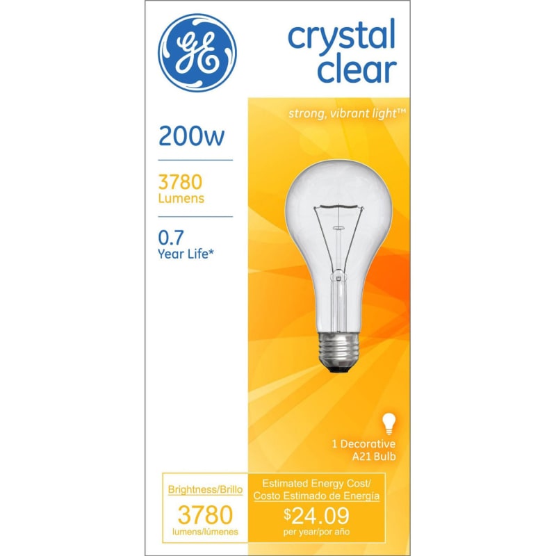 200w incandescent lumens hot sale