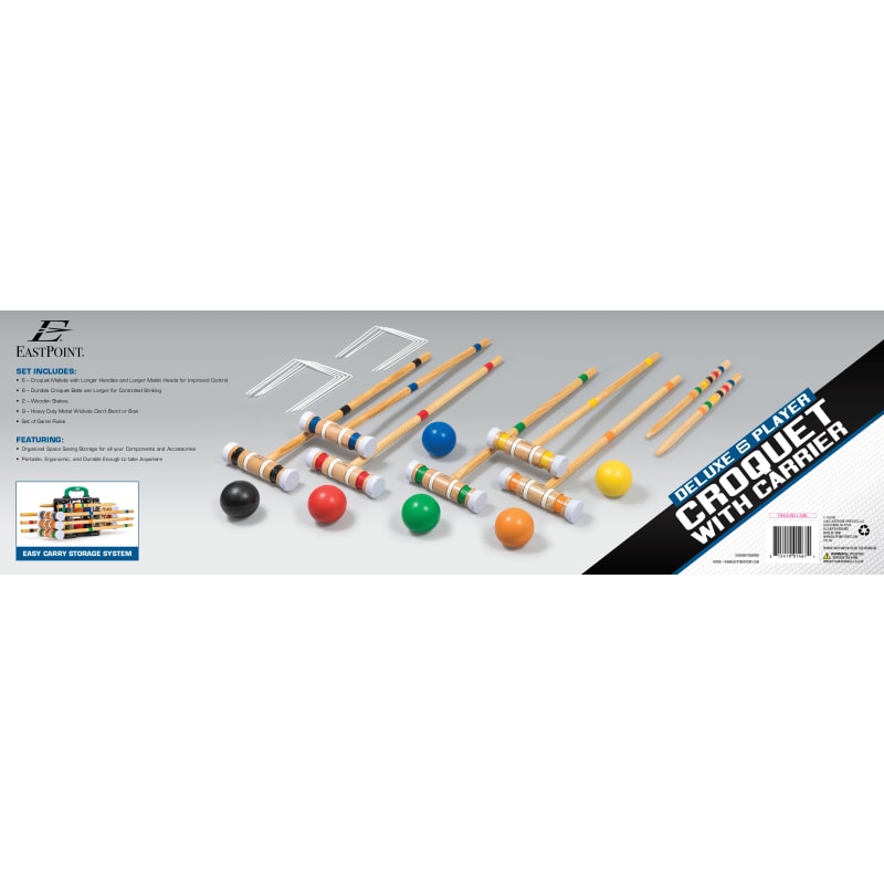 EastPoint Croquet Set with Caddy 6-Player - Fleet Farm