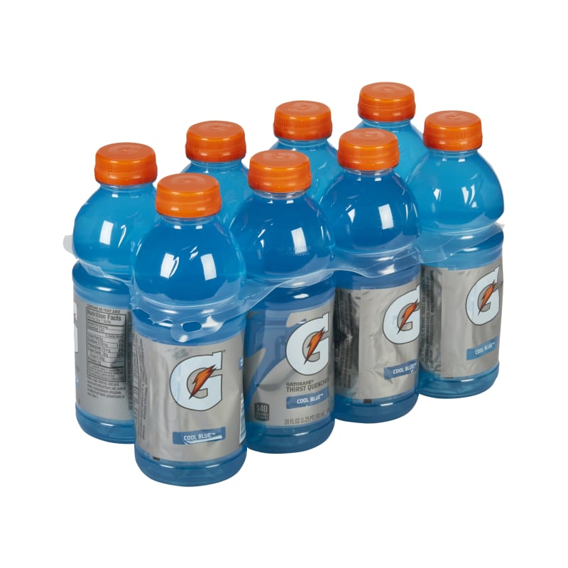 Gatorade Thirst Quencher 20 oz Cool Blue Sports Drink - 8 Pk ...