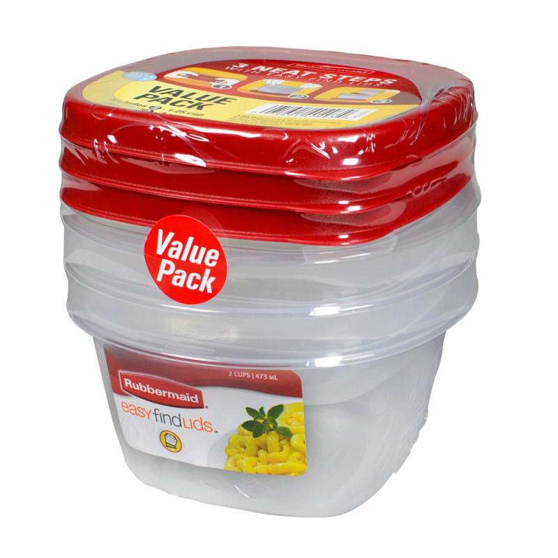 Rubbermaid Easy Find Lids Containers, Value Pack - 2 containers