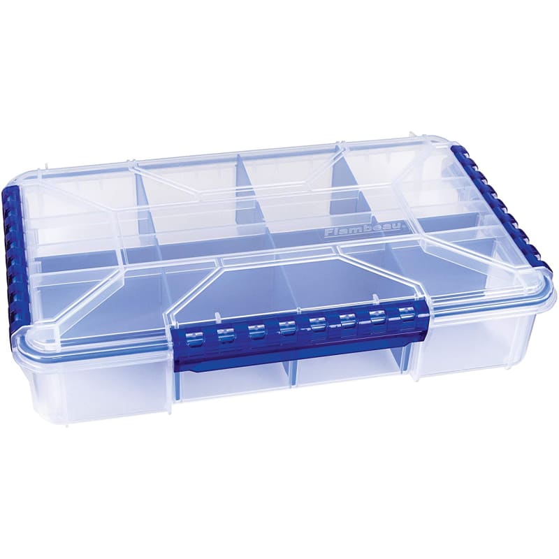 divided plastic tackle box Bead Organizer Storage 3 Pack 15 Grid Clear Adjustable and impact resistant Plano P000270 StowAway 3700 Thin