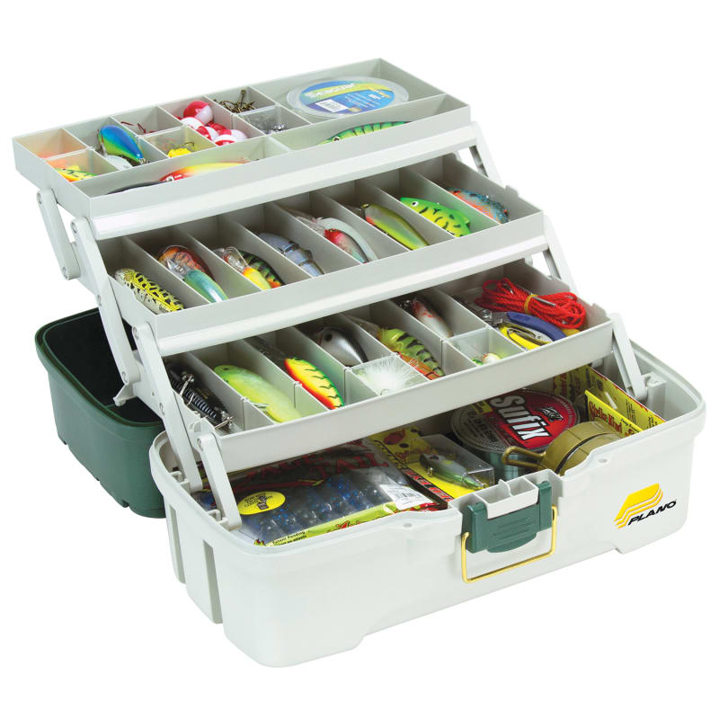 buy tackle.box aqua THKFISH 3400/3500 Waterproof Fishing Gear Tackle Box, 4PCS 3400 free fishing adventure. Plano Two-Tier Satchel - Beige/Blue