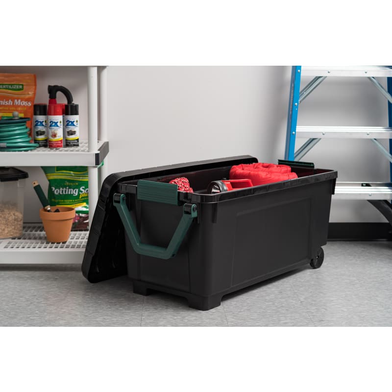 Remington WEATHERTIGHT 169 qt. Heavy-Duty Rolling Storage Tote, 42.25 gal.,  Black