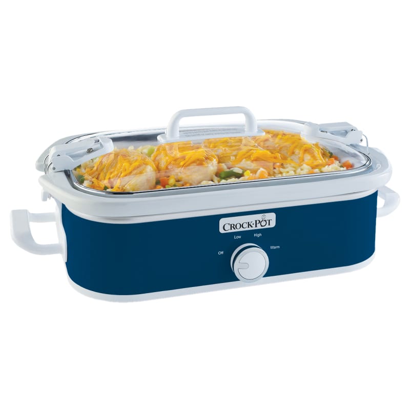 Crock-Pot® Casserole Crock Oval Slow Cooker - White/Blue, 2.5 qt - Kroger