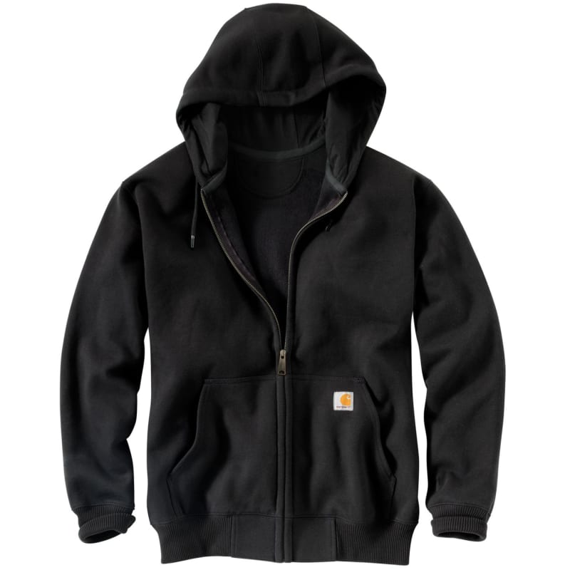 Men s Black Paxton Heavyweight Hooded Full Zip Sweatshirt