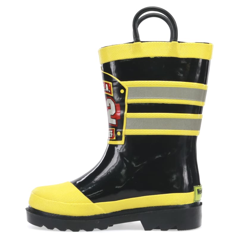 Kids Black FDUSA Rain Boot