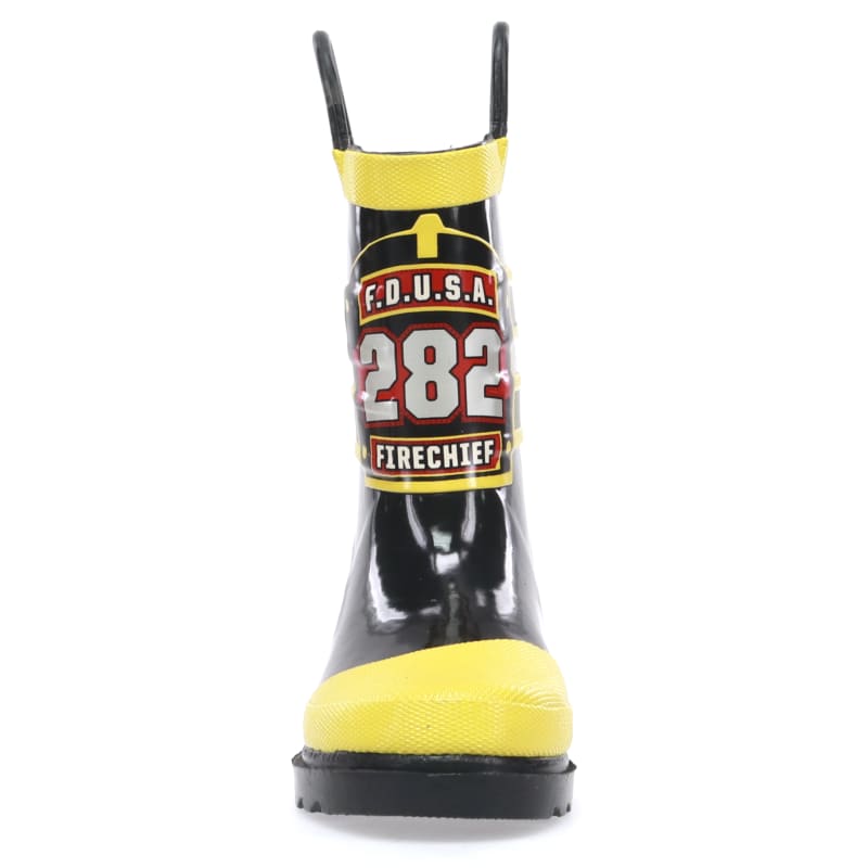 Kids Black FDUSA Rain Boot