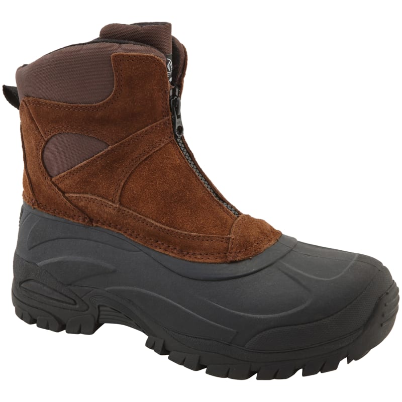 Men's Brown Front Zip Pac Boots