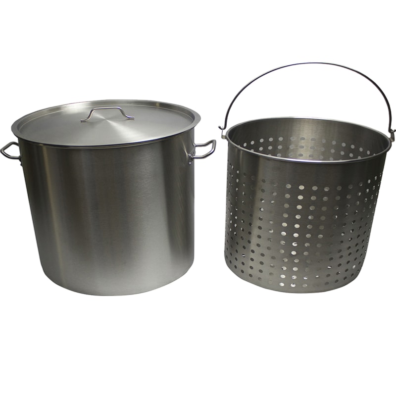 60 QT. Aluminum Pot with Basket