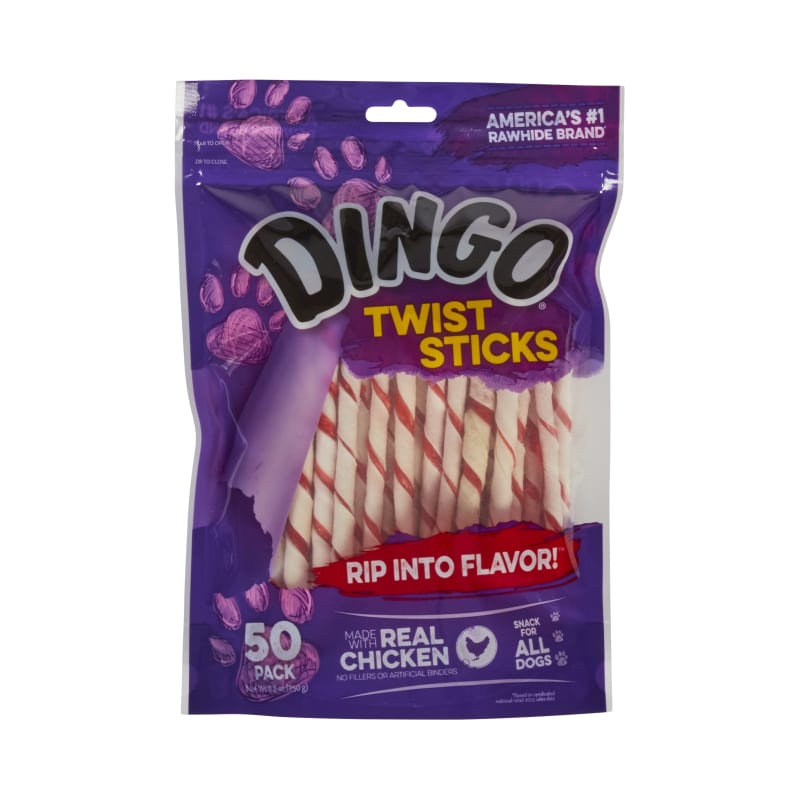 Twist Sticks Dog Chews 50 Pk by Dingo at Fleet Farm