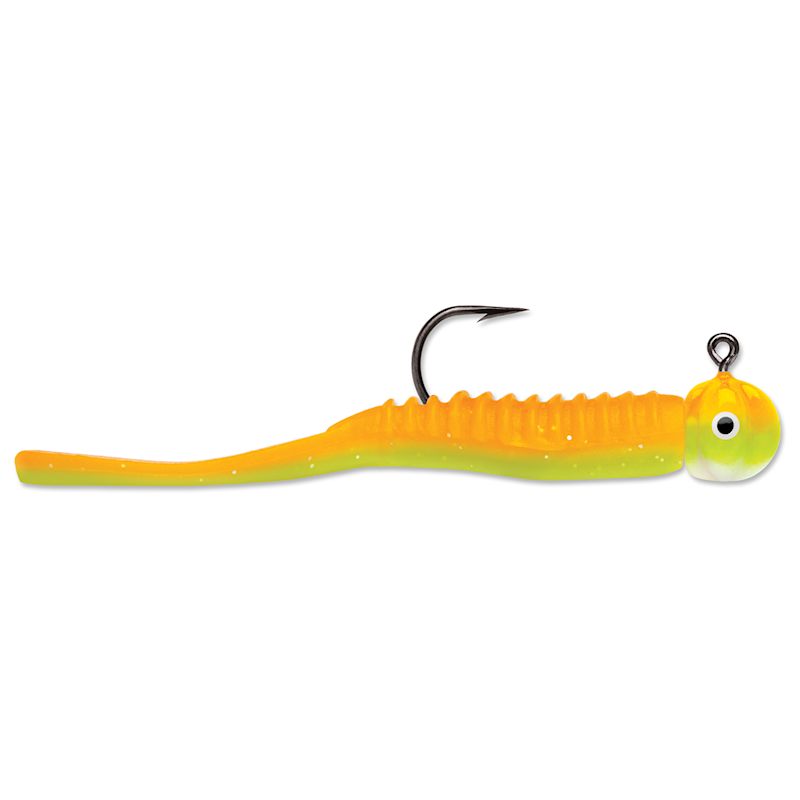 VMC FGRJ Flap Tail Orange Chartreuse Glow Panfish Jig