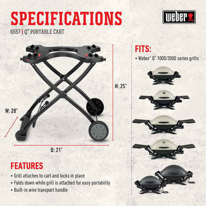 Q 1000 2000 Series Portable Folding Grill Cart by Weber at Fleet Farm