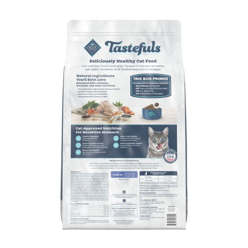 Adult Tastefuls Sensitive Stomach Chicken Brown Rice Dry Cat