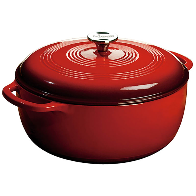 Lodge 6 Qt. Dutch Oven, Red - Hevenor Lumber Co.