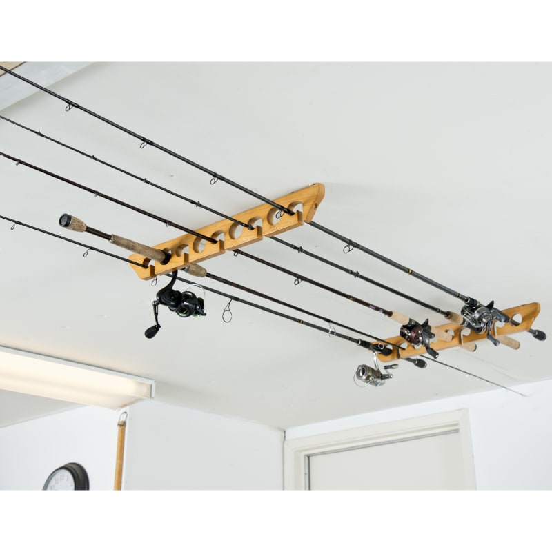 Wood Ceiling Horizontal Rod Rack by Old Cedar Outfitter's at Fleet