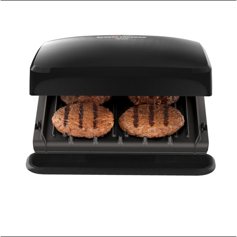 4-Serving Black Removable Plate & Panini Grill by George Foreman