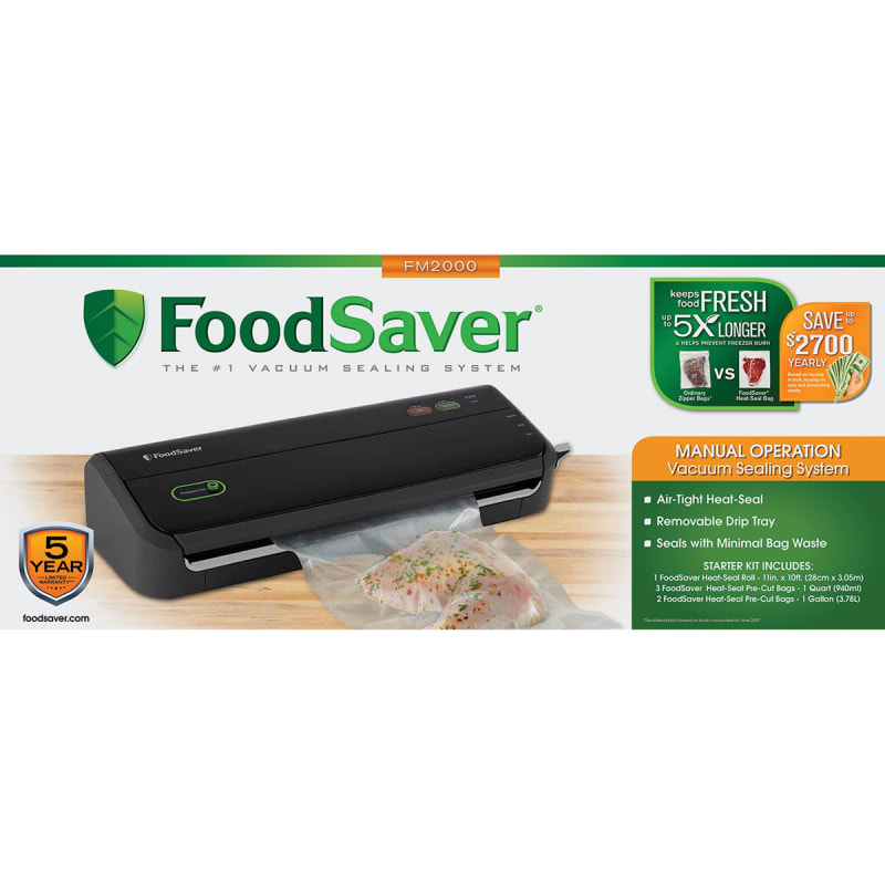 FoodSaver FM2000 Vacuum Sealer Starter System with Bags