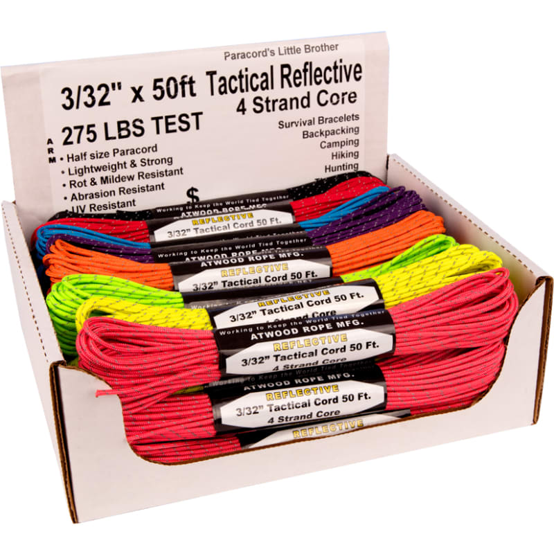 Atwood Rope Tactical Cord Reflective 50 ft. Assorted