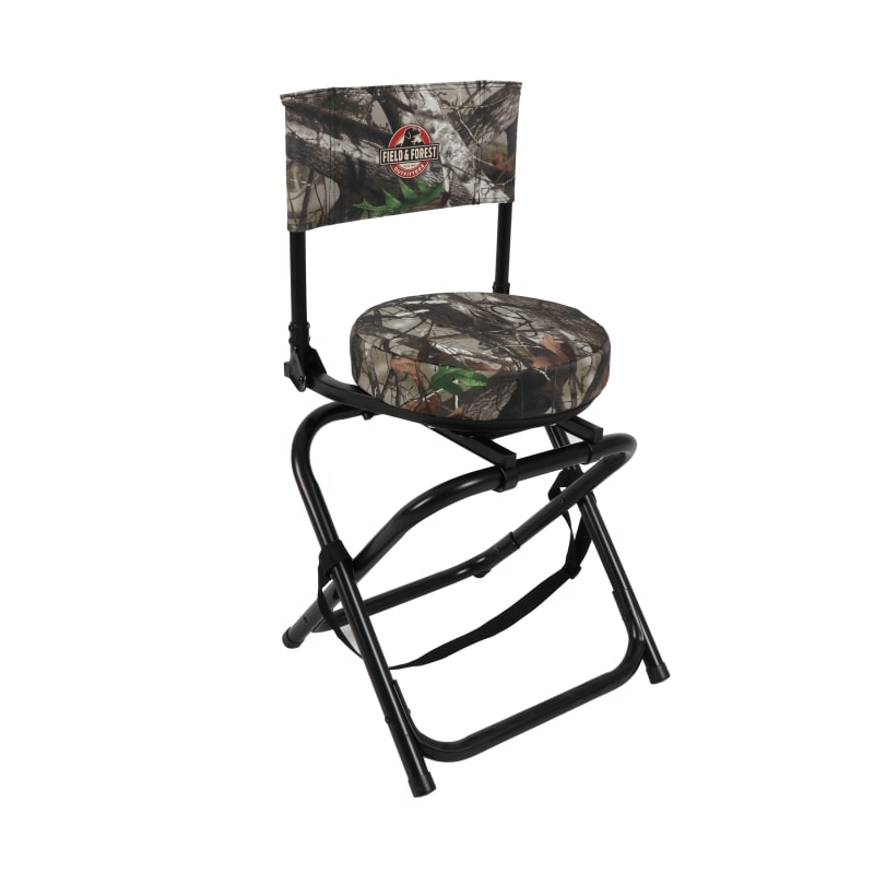 Camo Hunting Swivel Stool w Back by Field Forest at Fleet Farm