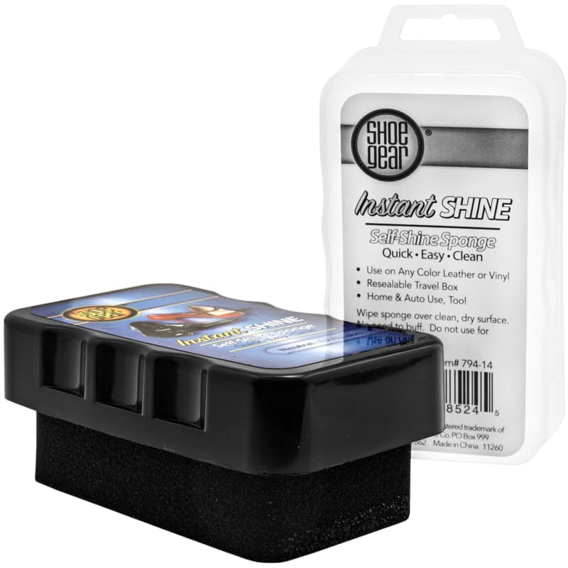 Shoe Gear Instant Shine Sponge - Hard Plastic Container by Shoe Gear at  Fleet Farm