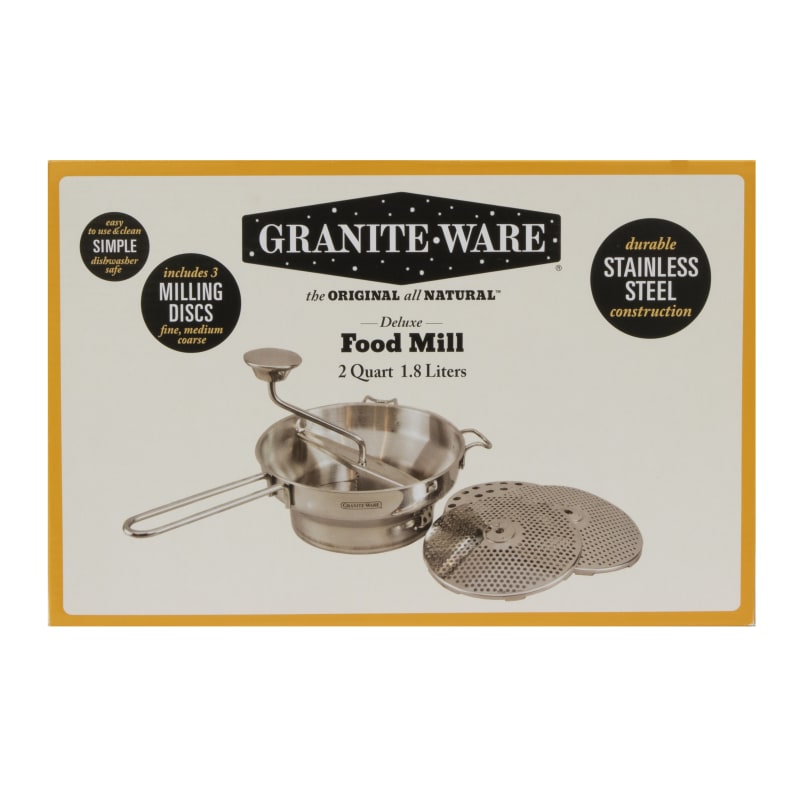  Granite Ware Stainless Steel Deluxe Food Mill, 2-Quart