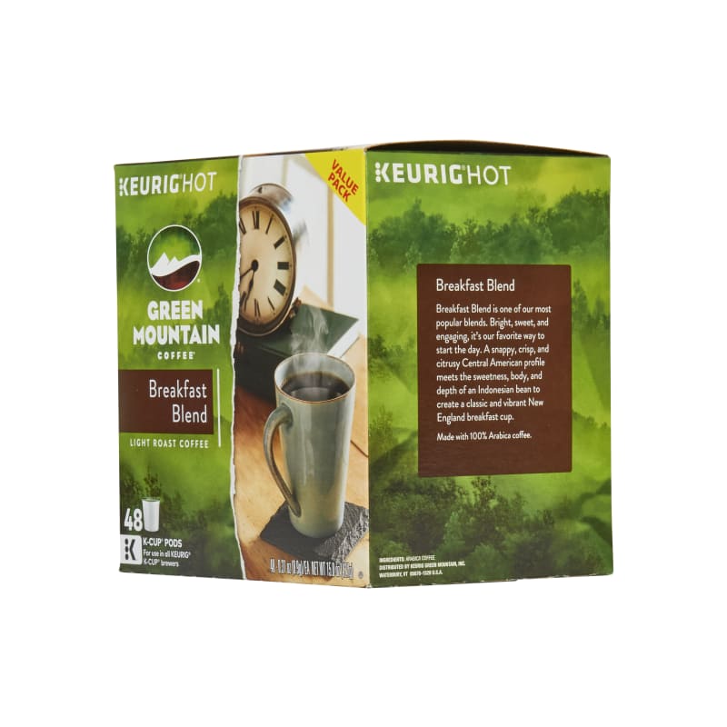 Green Mountain Coffee Breakfast Blend K-Cup - 48 count