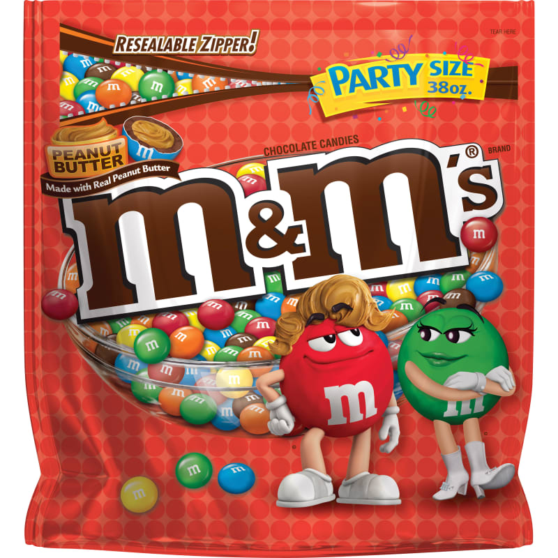 M&M'S - M&M'S, Chocolate Candies, Peanut Butter, Party Size (34 oz), Shop