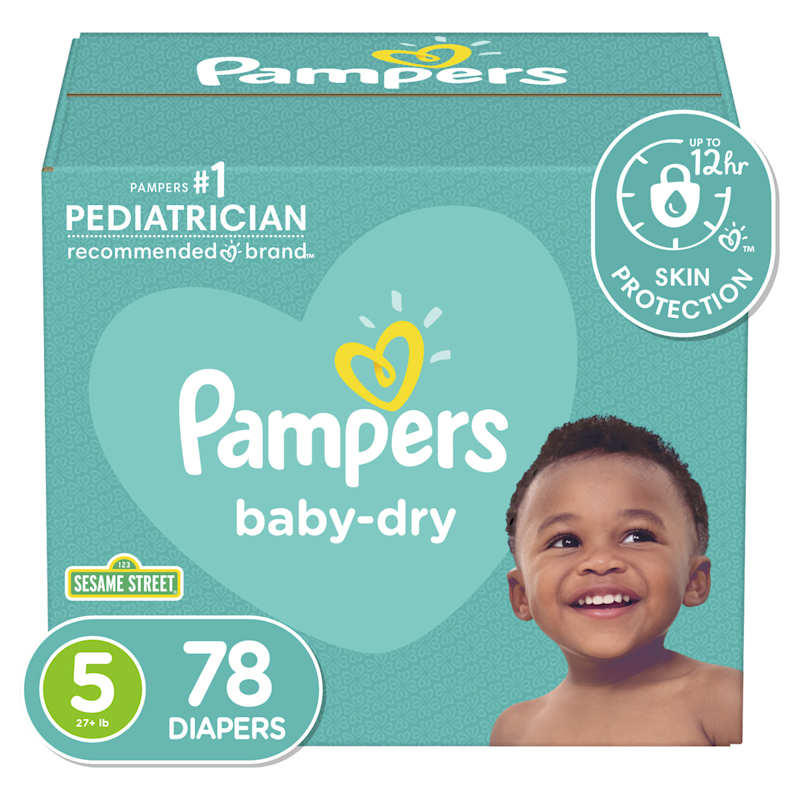 Baby Dry Super Pack Size 5 Diapers 78 Ct