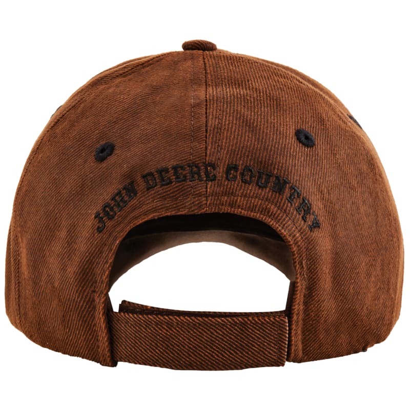 John Deere Mens Brown Oilskin Cap - LP41549