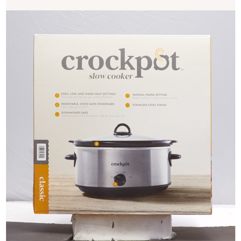 Large Crock-Pot 7 Qt Slow Cooker Removable Stoneware Pot Keep Warm