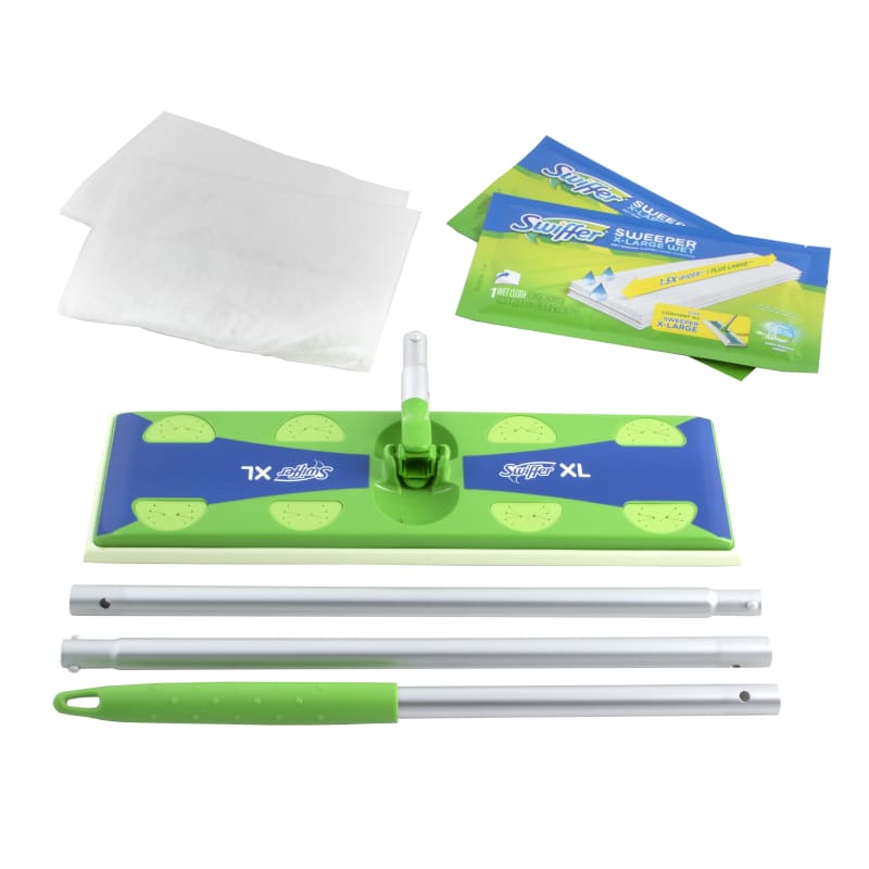 Swiffer Sweeper Dry + Wet XL Sweeping Kit (1 Sweeper, 8 Dry Cloths, 2 Wet Cloths)