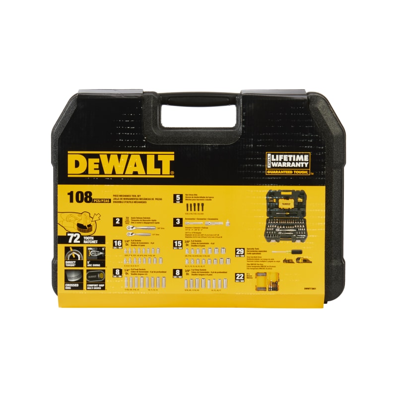 108 Pc SAE Metric Mechanic s Tool Set by DEWALT at Fleet Farm