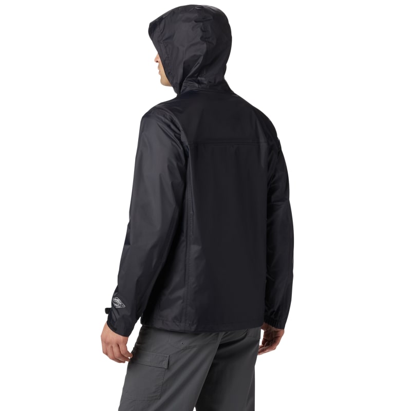 Mens Plain Raincoat Waterproof Zip Hooded Fishing Outdoor Storm