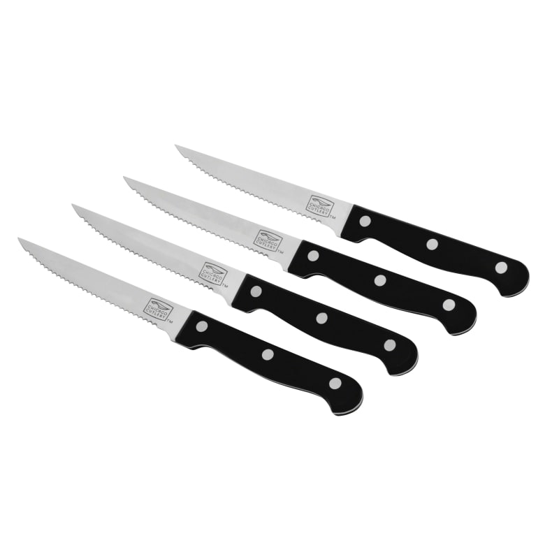 Chicago Cutlery Essentials Steak Knives, 4.5 Inches - 4 knives