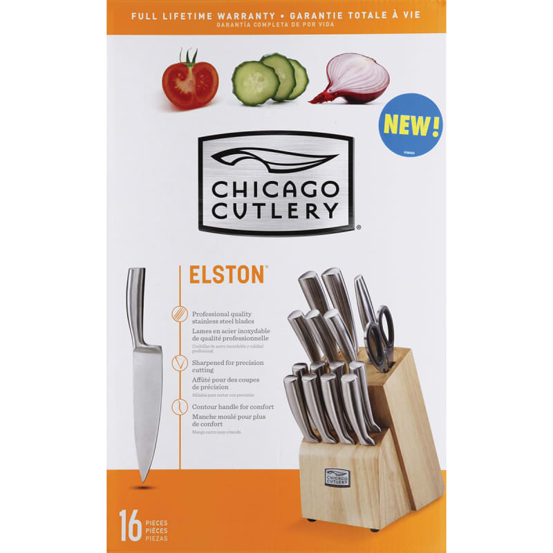 Chicago Cutlery Elston 16pc Knife Set with Block - Stainless Steel