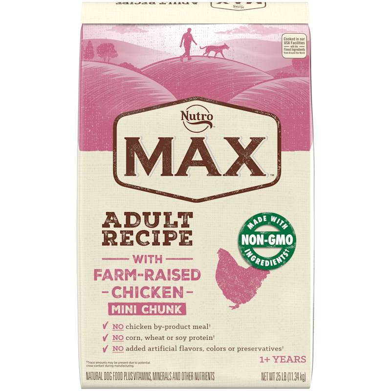 Adult Mini Chunk Farm Raised Chicken Dry Dog Food by Nutro Max at