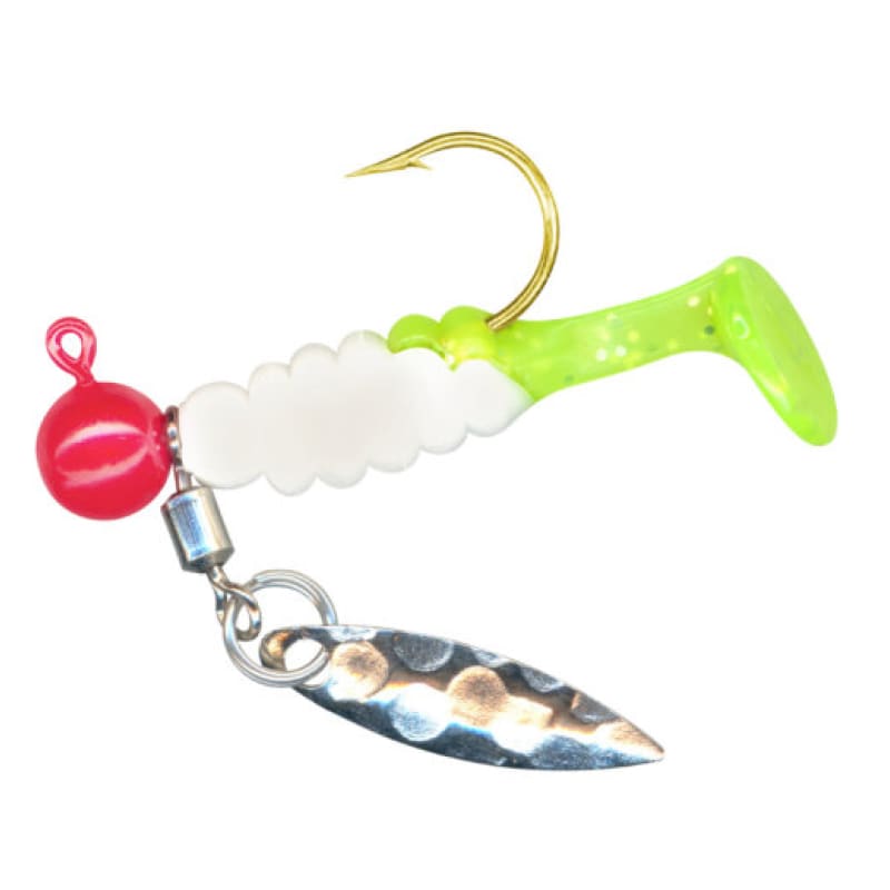 Charlie Bee Panfish Lure - White/Chartreuse by Charlie Brewers at Fleet Farm