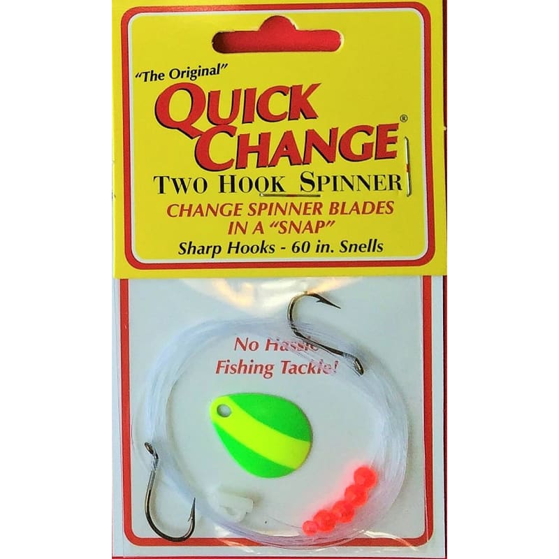 2 Hook Spinner - Chartreuse Green by Quick Change at Fleet Farm