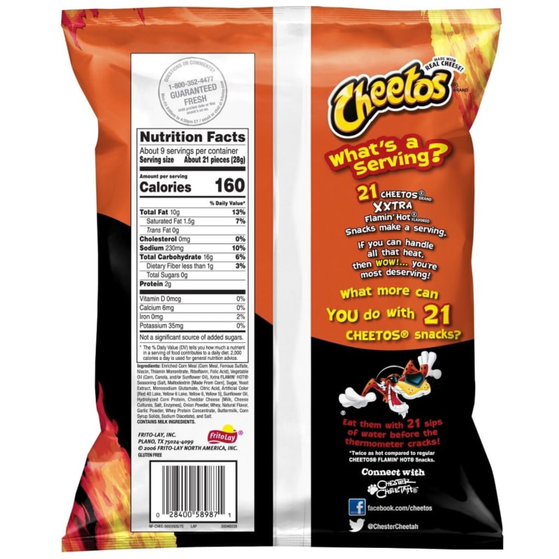 Cheetos Crunchy Cheese Flavored Snacks Flamin' Hot Flavored, 8.5
